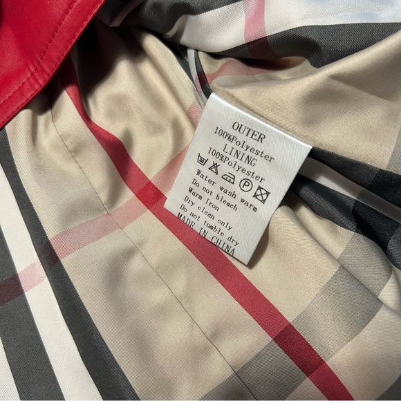 NWT BUDUTURRY Red Polyester Short Sleeve Raincoat Sz Lrg - Picture 12 of 12